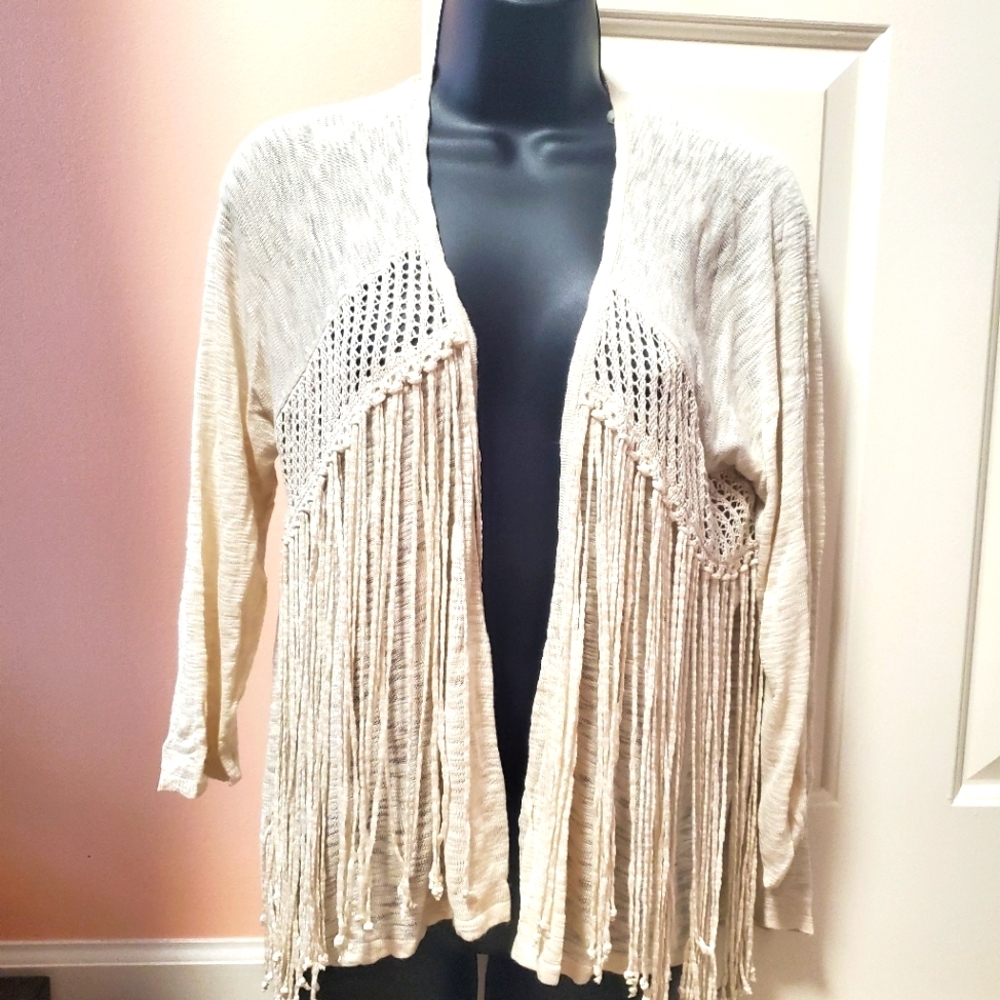 2b bebe Fringe Summer Carnigan NWT